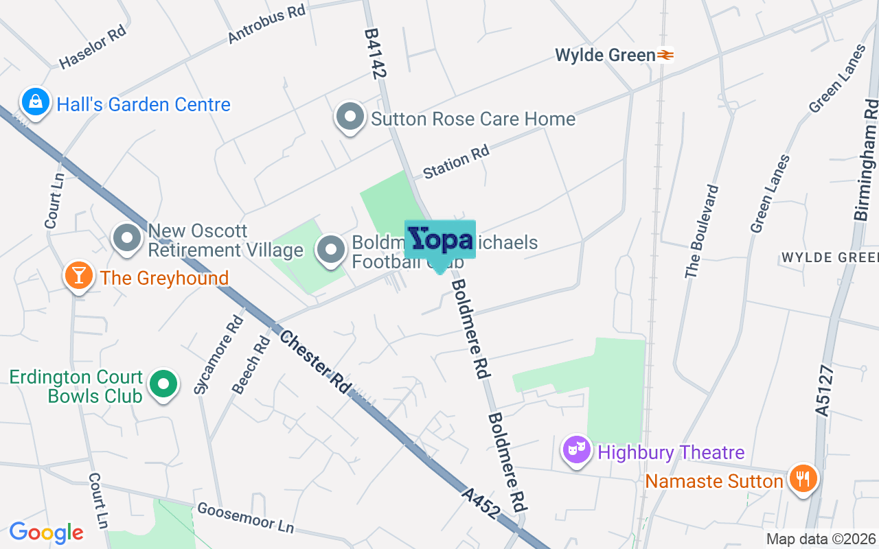 Map showing the location of B73 5LW
