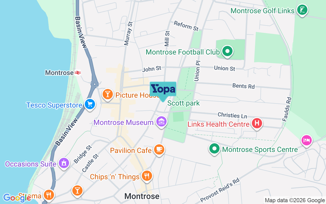 Map showing the location of DD10 8HB