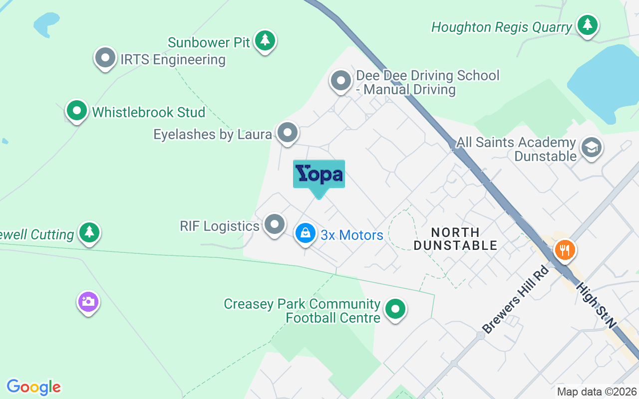 Map showing the location of LU6 1FT