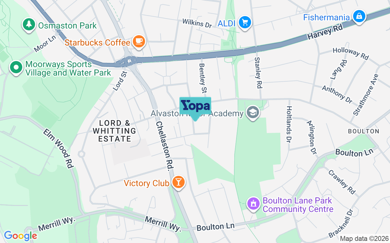 Map showing the location of DE24 9DB