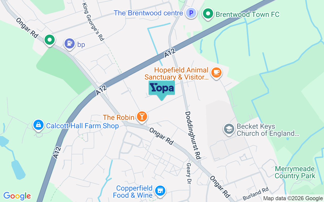 Map showing the location of CM15 9HB