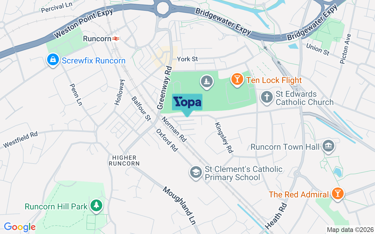 Map showing the location of WA7 5NU
