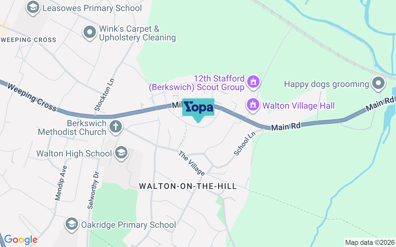 Map showing the location of ST17 0JZ