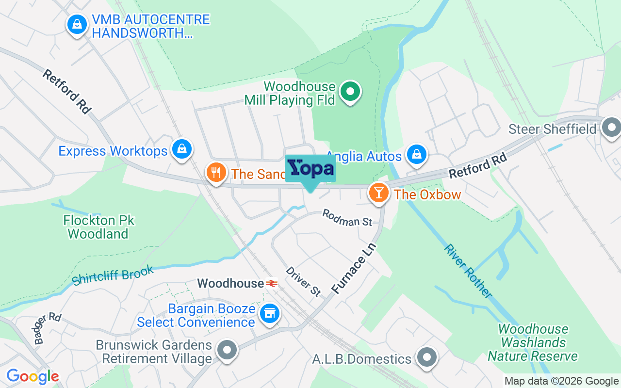 Map showing the location of S13 9WF