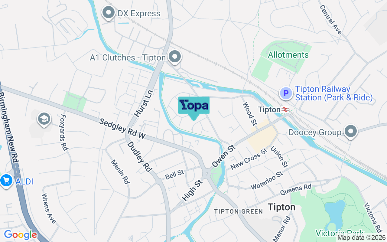 Map showing the location of DY4 9TF