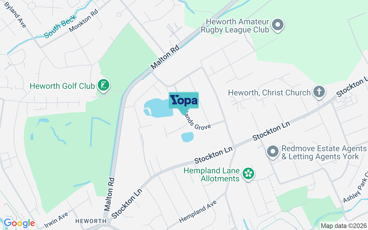 Map showing the location of YO31 1EG