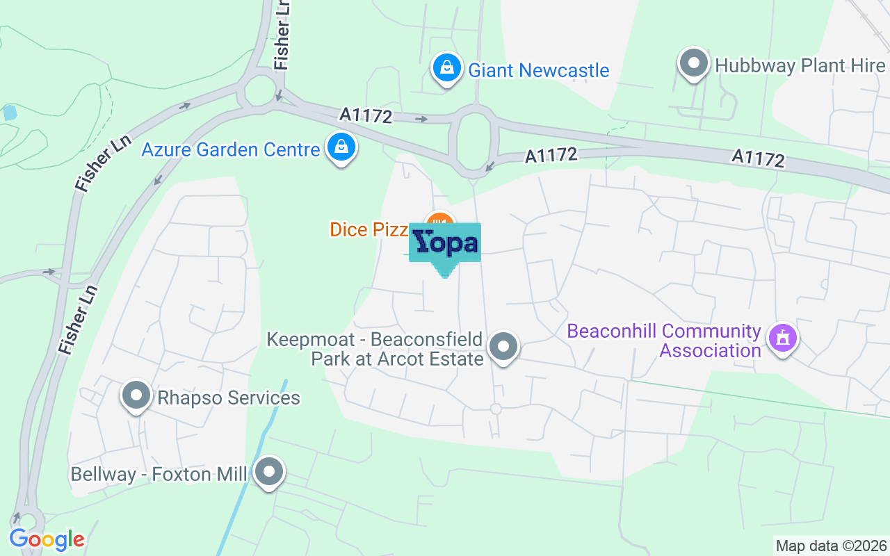 Map showing the location of NE23 8JT