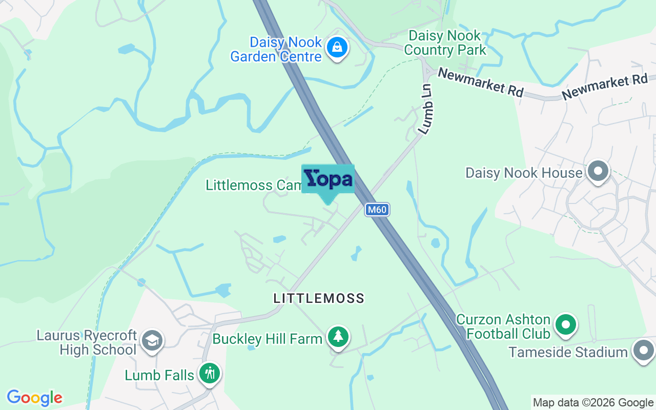 Map showing the location of M43 7ZP
