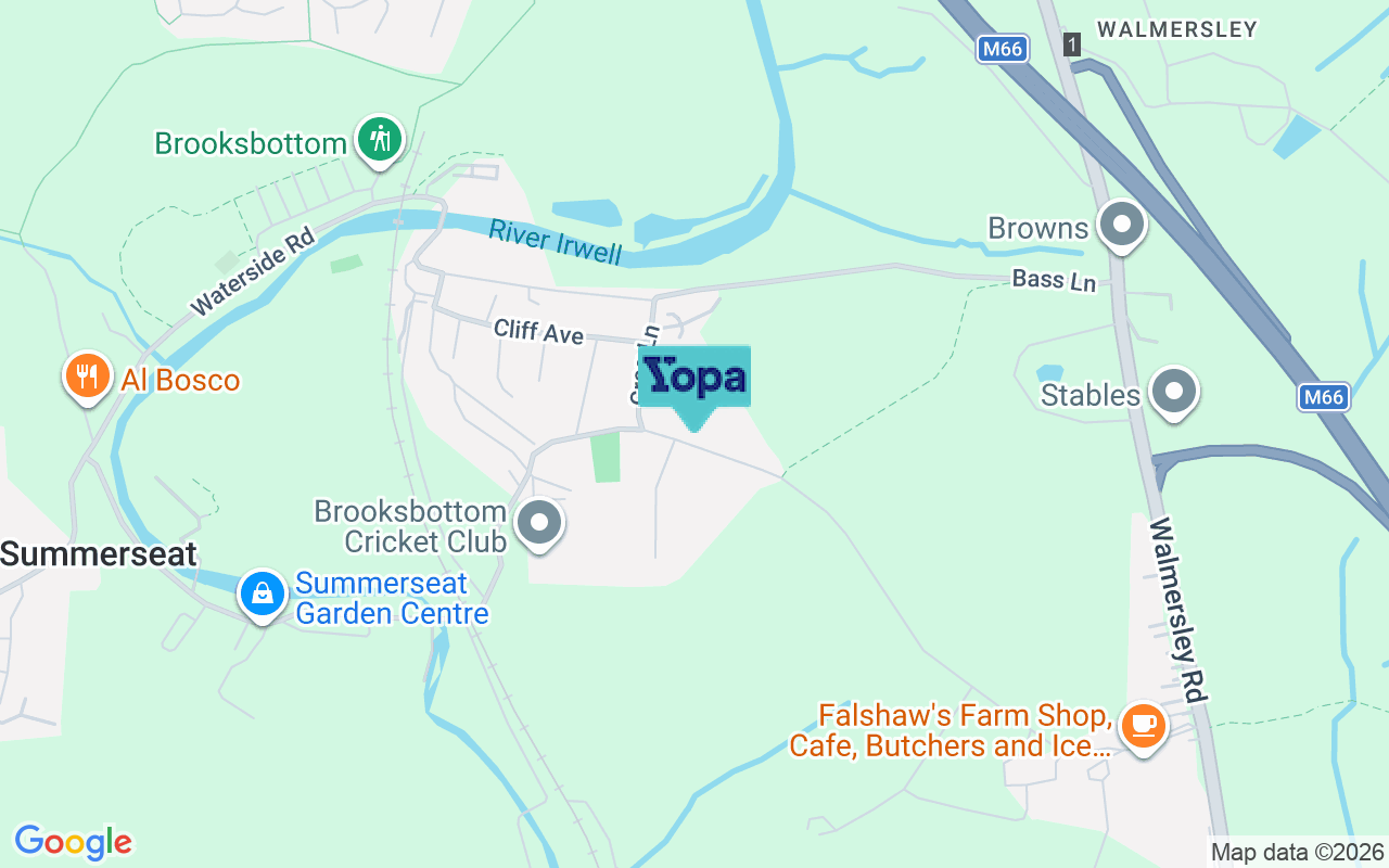 Map showing the location of BL9 5NF