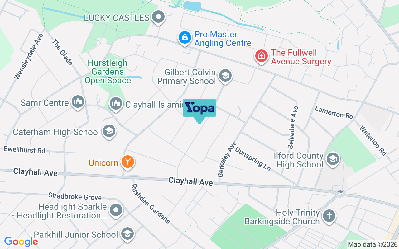 Map showing the location of IG5 0TJ