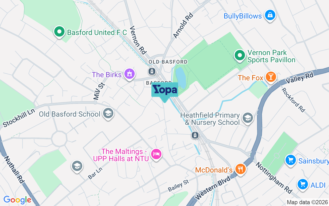 Map showing the location of NG6 0FX
