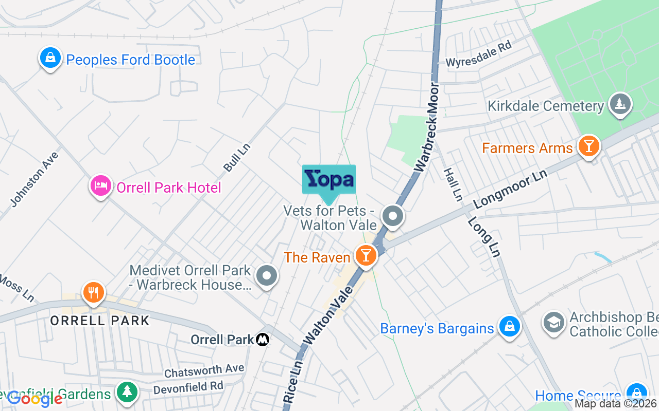 Map showing the location of L9 4SJ