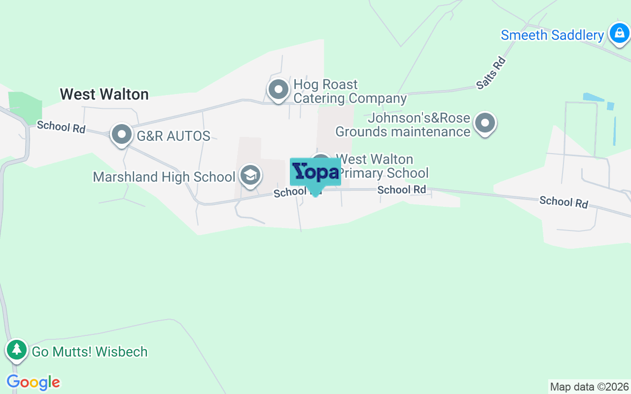 Map showing the location of PE14 7HA