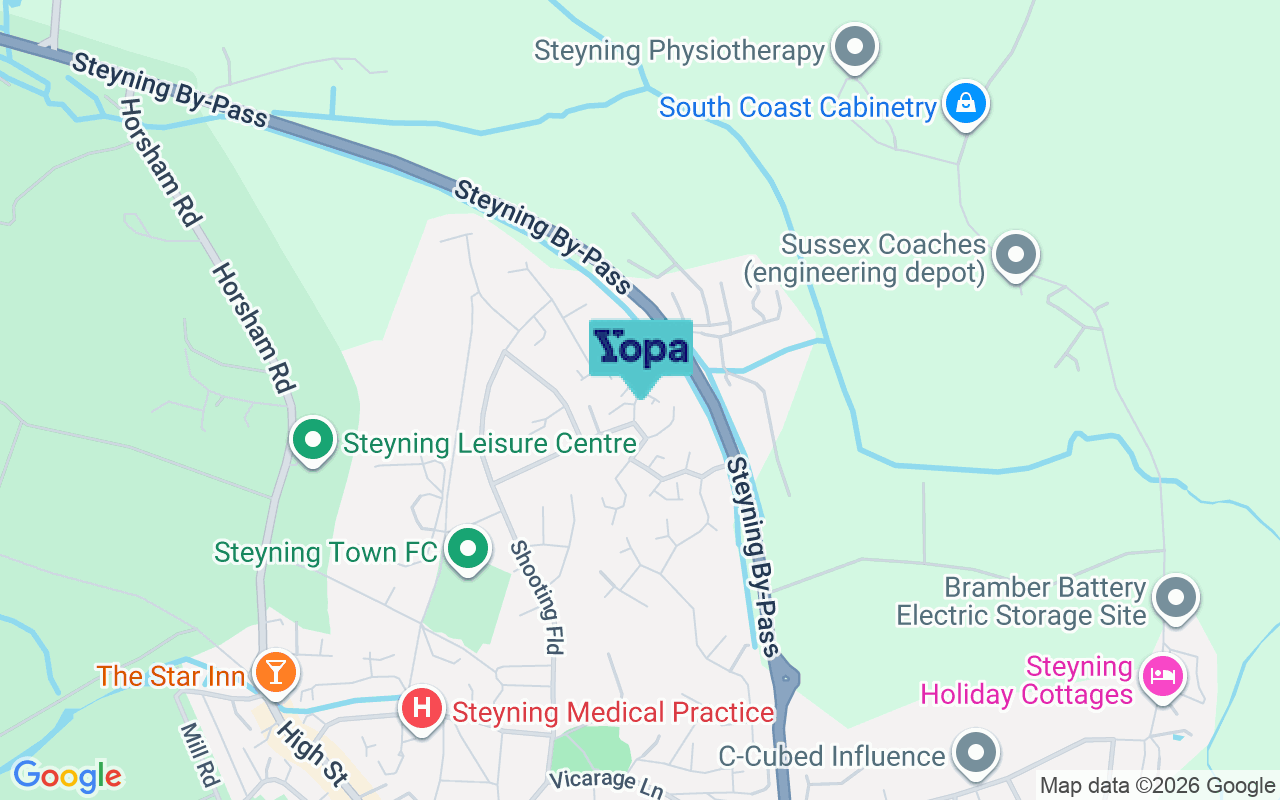 Map showing the location of BN44 3SN