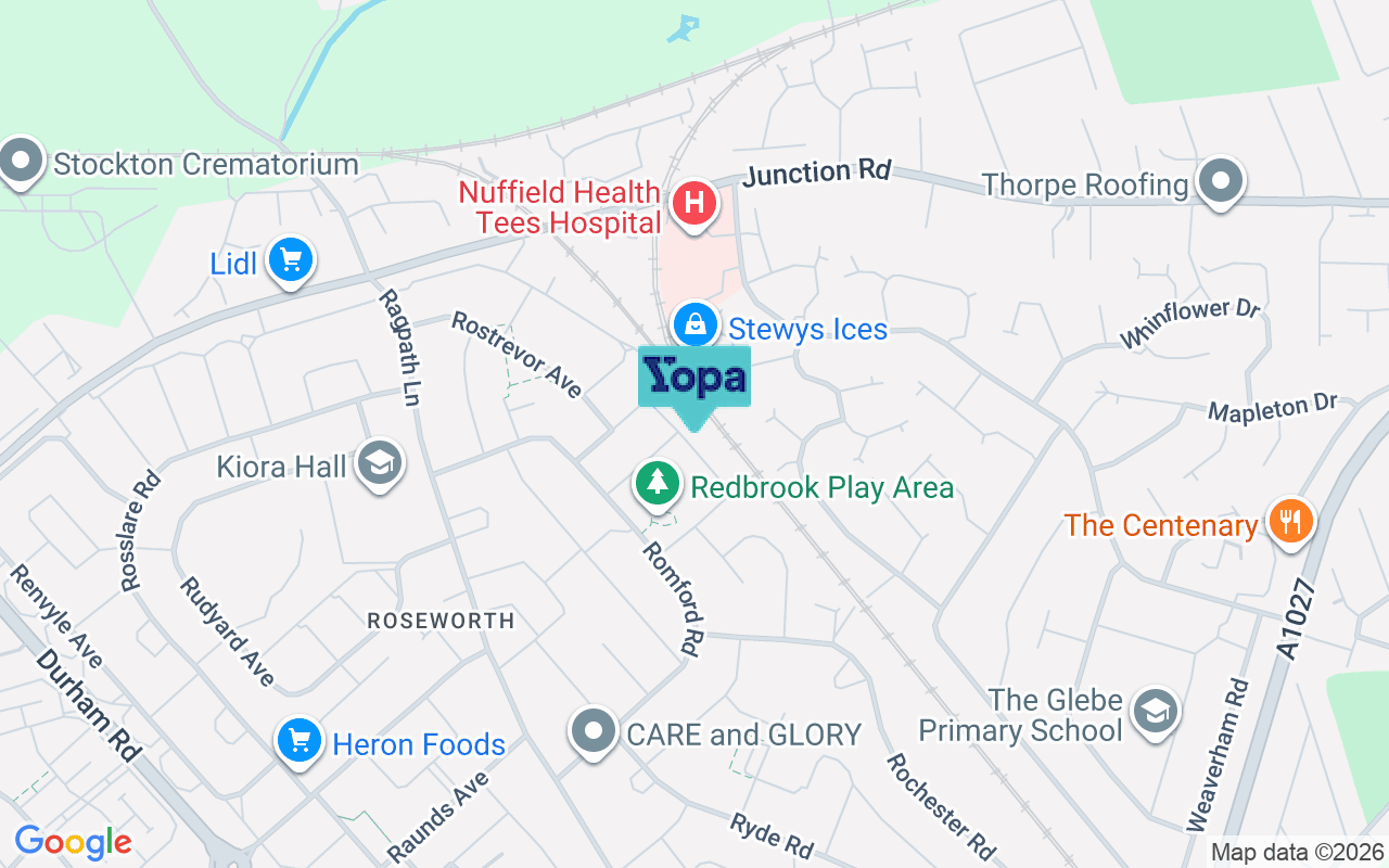 Map showing the location of TS19 9HJ