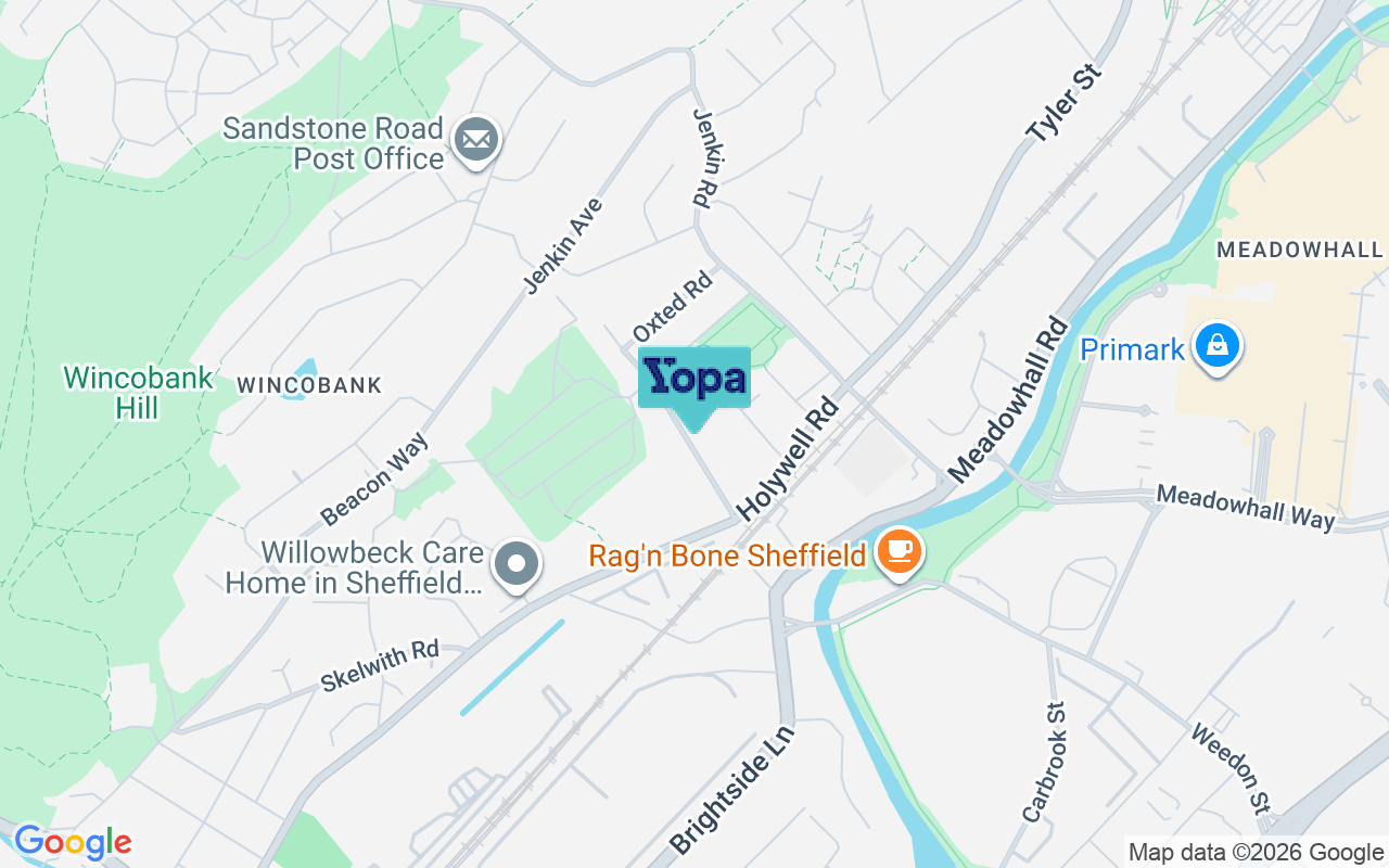 Map showing the location of S9 1BL