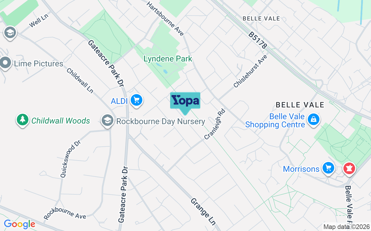 Map showing the location of L25 4ST