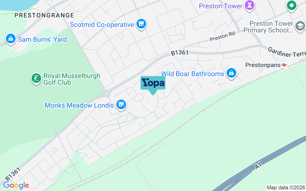 Map showing the location of EH32 9GB