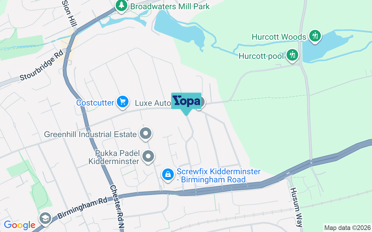 Map showing the location of DY10 2SY
