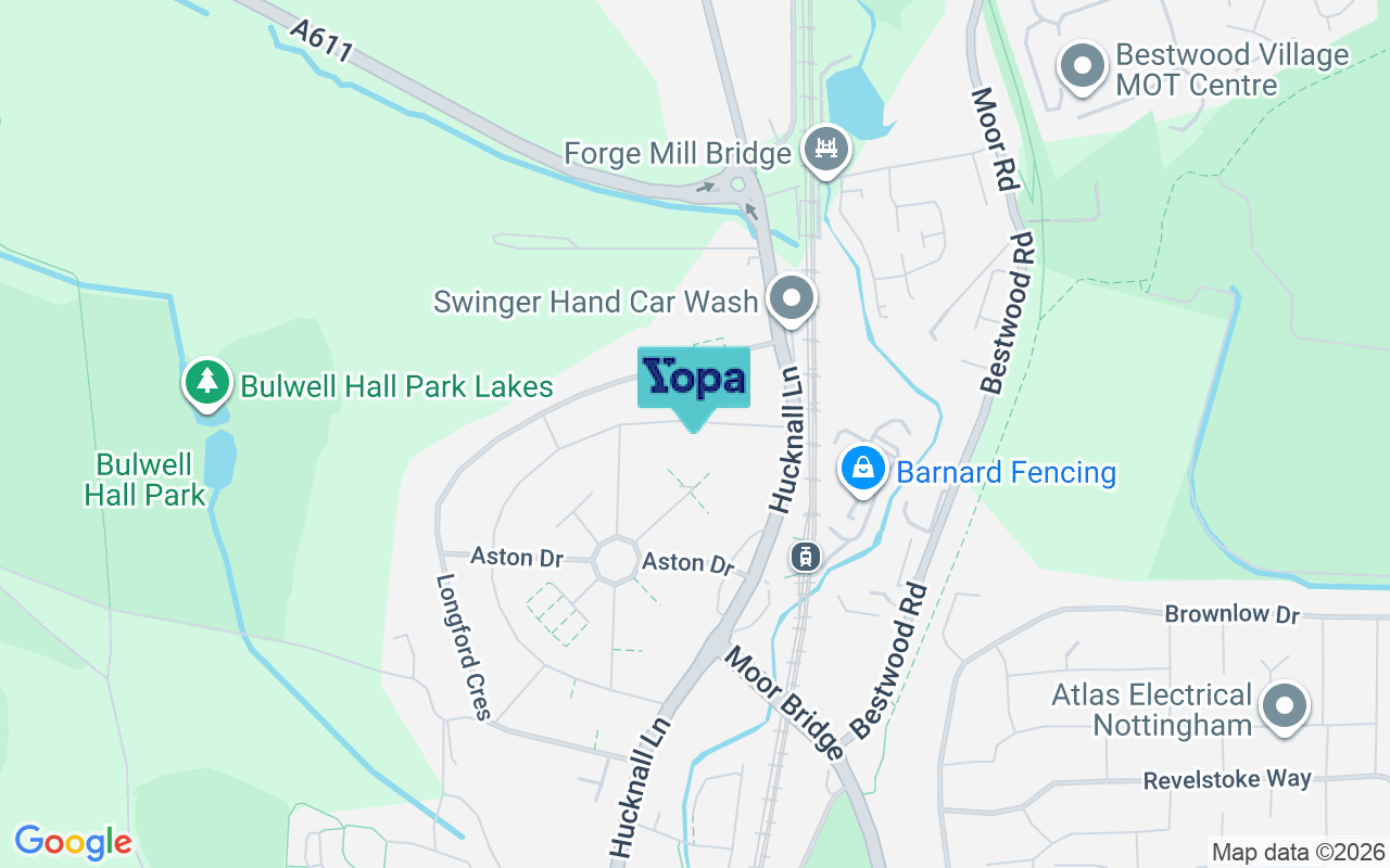Map showing the location of NG6 8BW