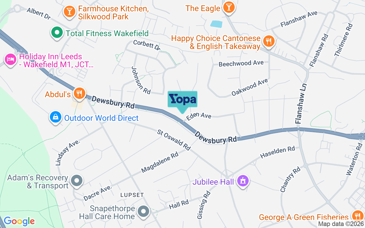 Map showing the location of WF2 9DJ