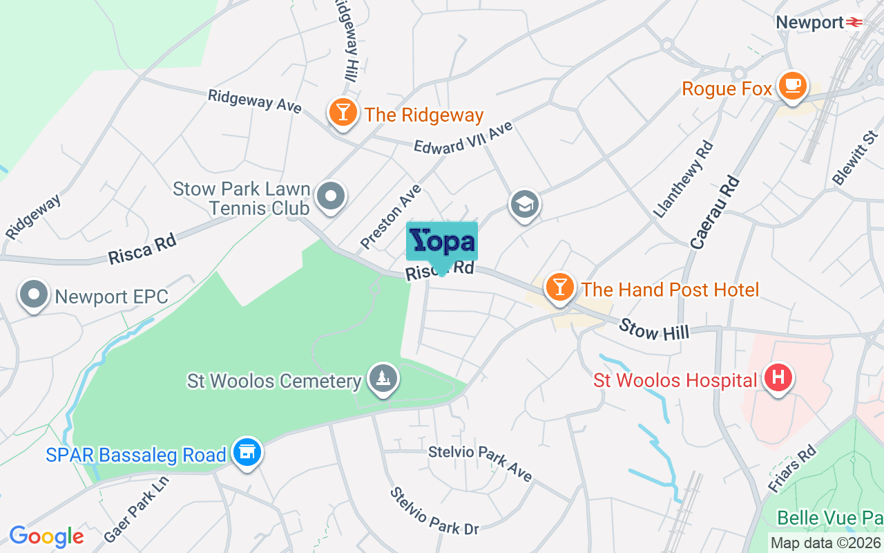 Map showing the location of NP20 4HY