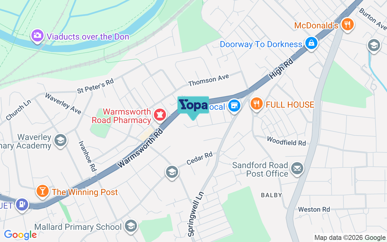 Map showing the location of DN4 8RE