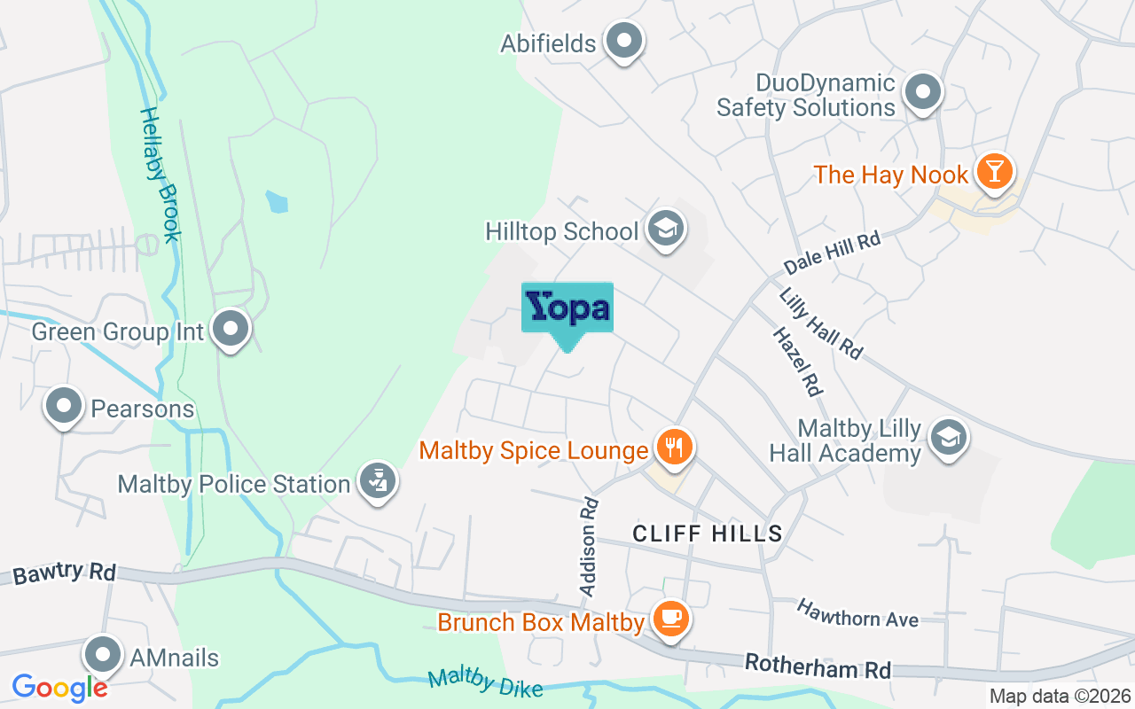 Map showing the location of S66 8ED
