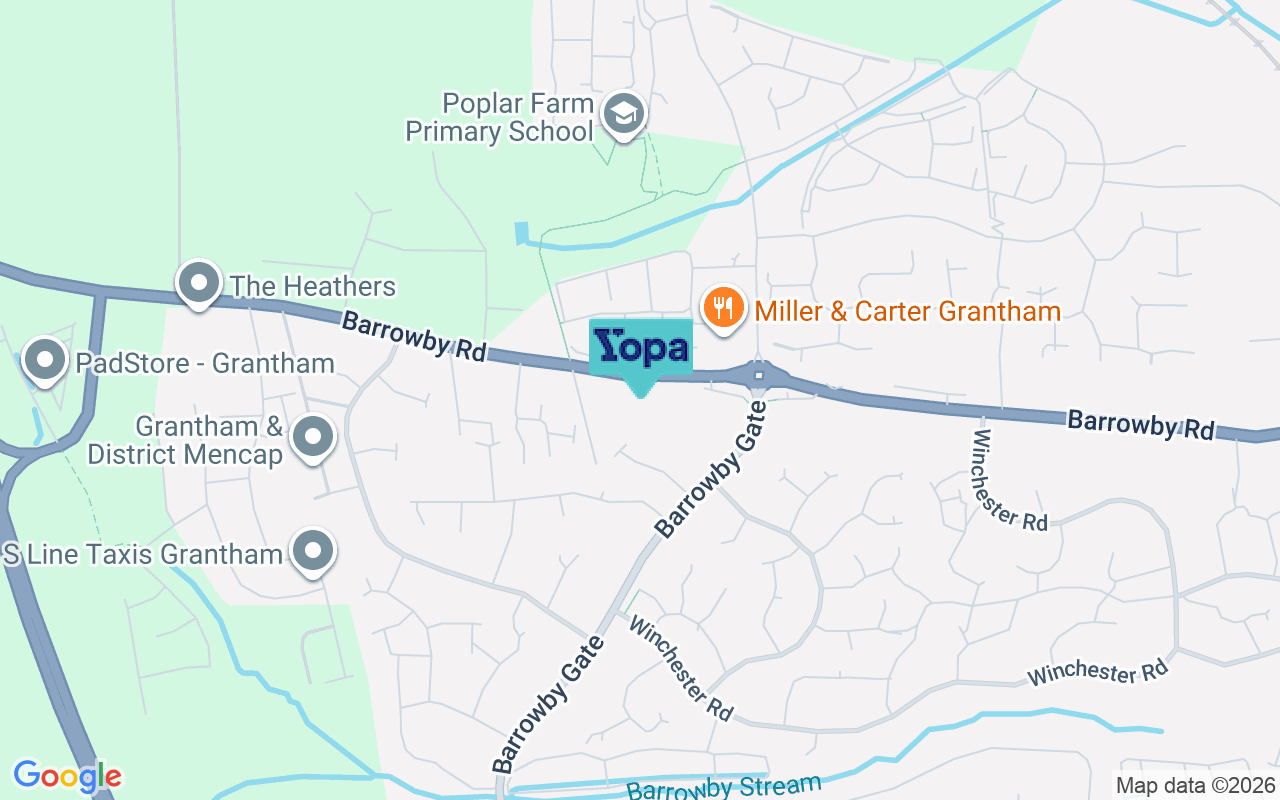 Map showing the location of NG31 8NN