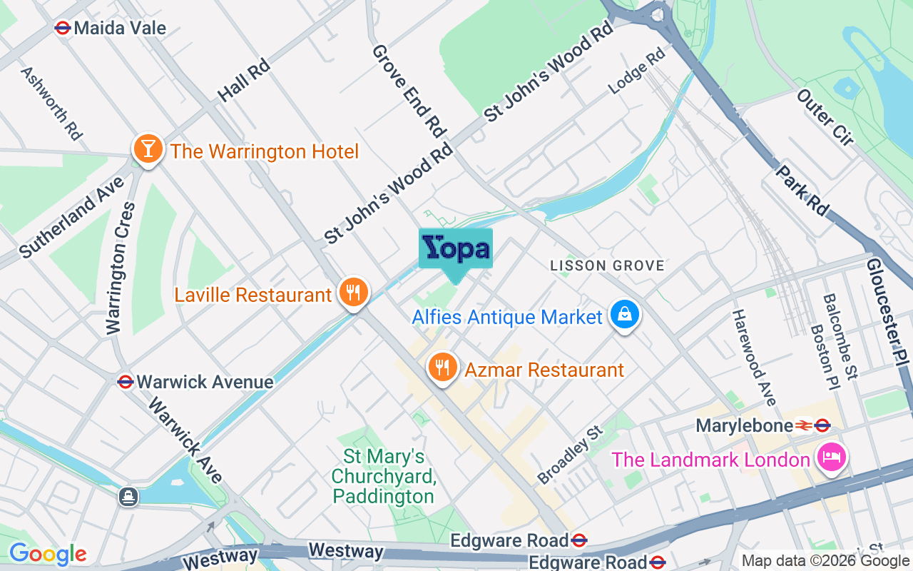 Map showing the location of NW8 8NP