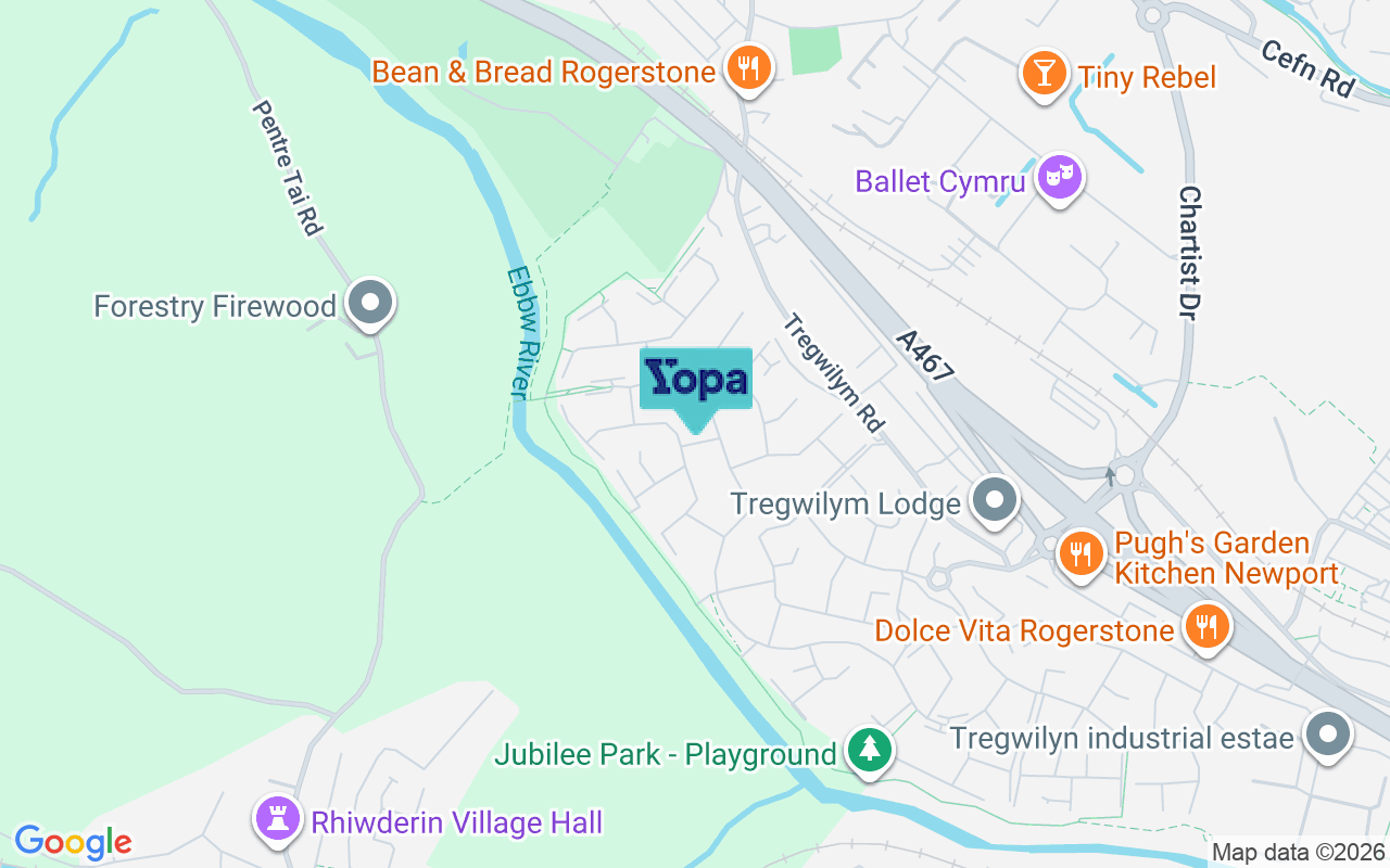 Map showing the location of NP10 9NY