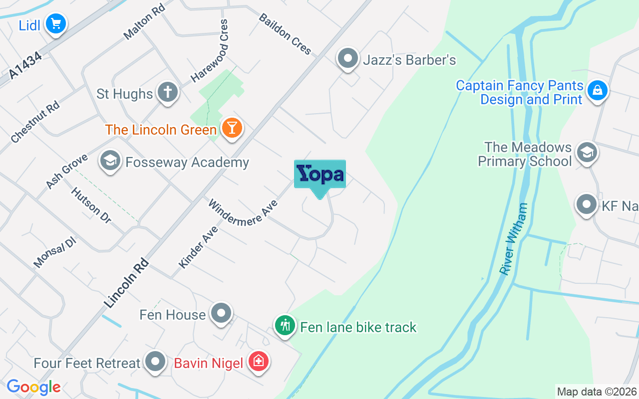 Map showing the location of LN6 8UQ