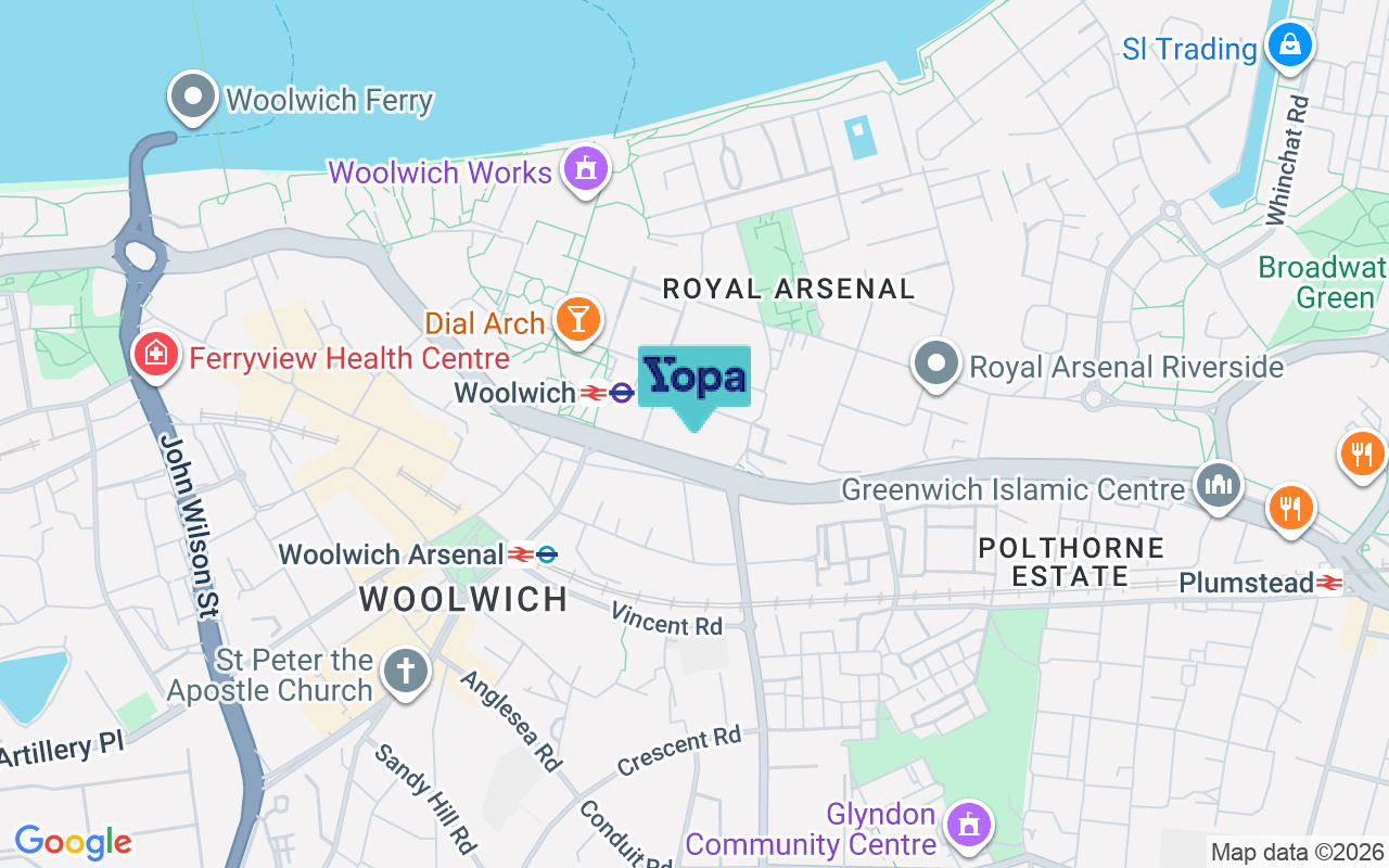 Map showing the location of SE18 6FW