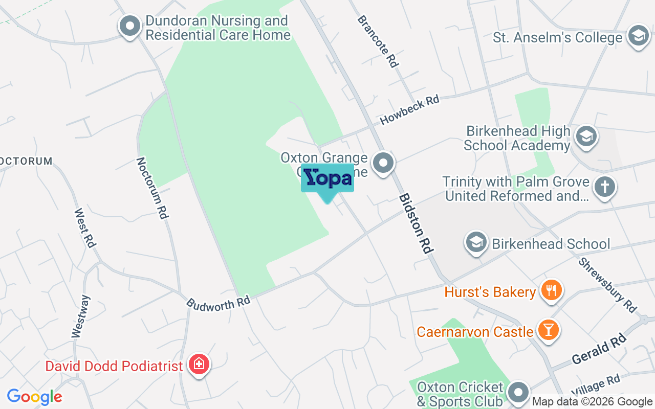Map showing the location of CH43 6US