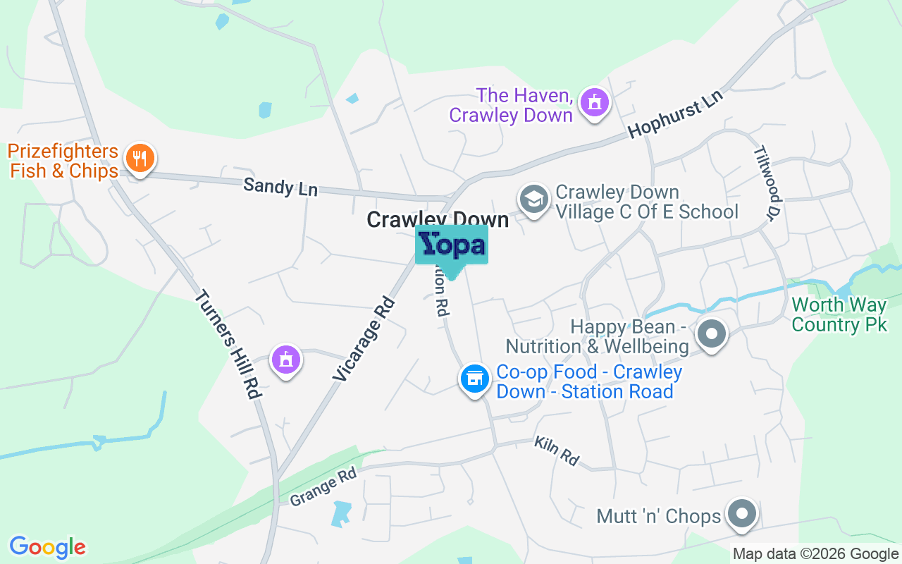 Map showing the location of RH10 4JE