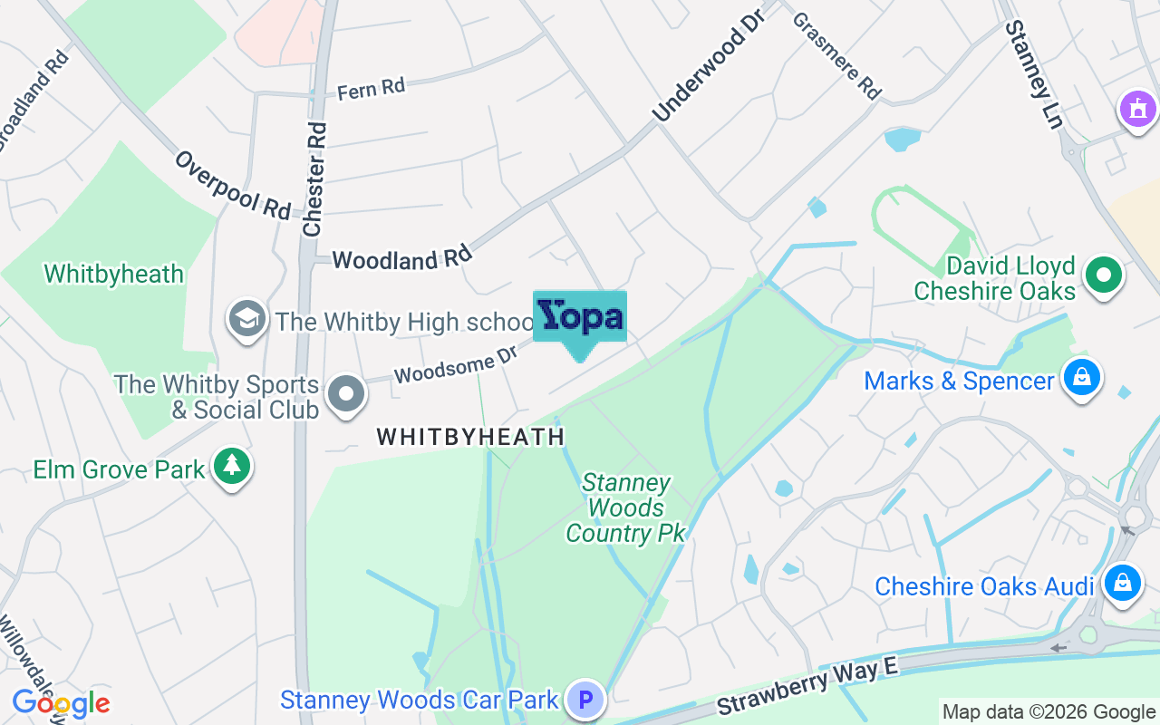 Map showing the location of CH65 6UF