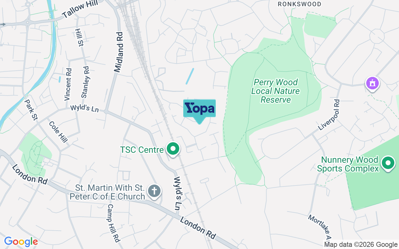 Map showing the location of WR5 1TQ