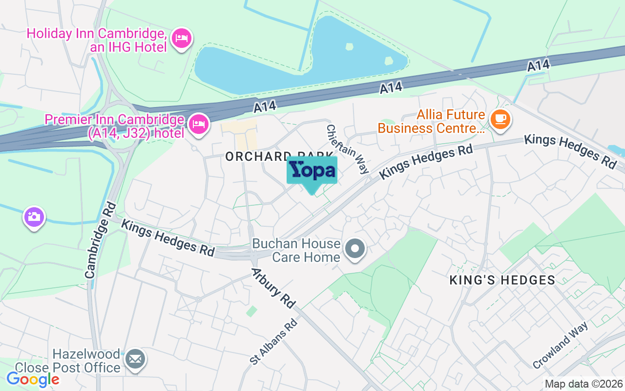 Map showing the location of CB4 2XR