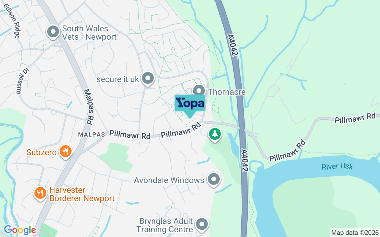 Map showing the location of NP20 6LF
