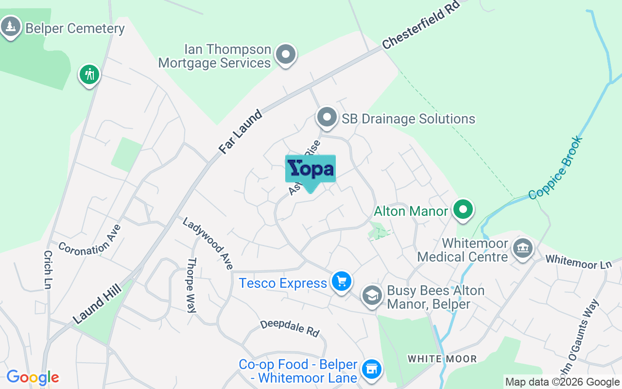 Map showing the location of DE56 1TE