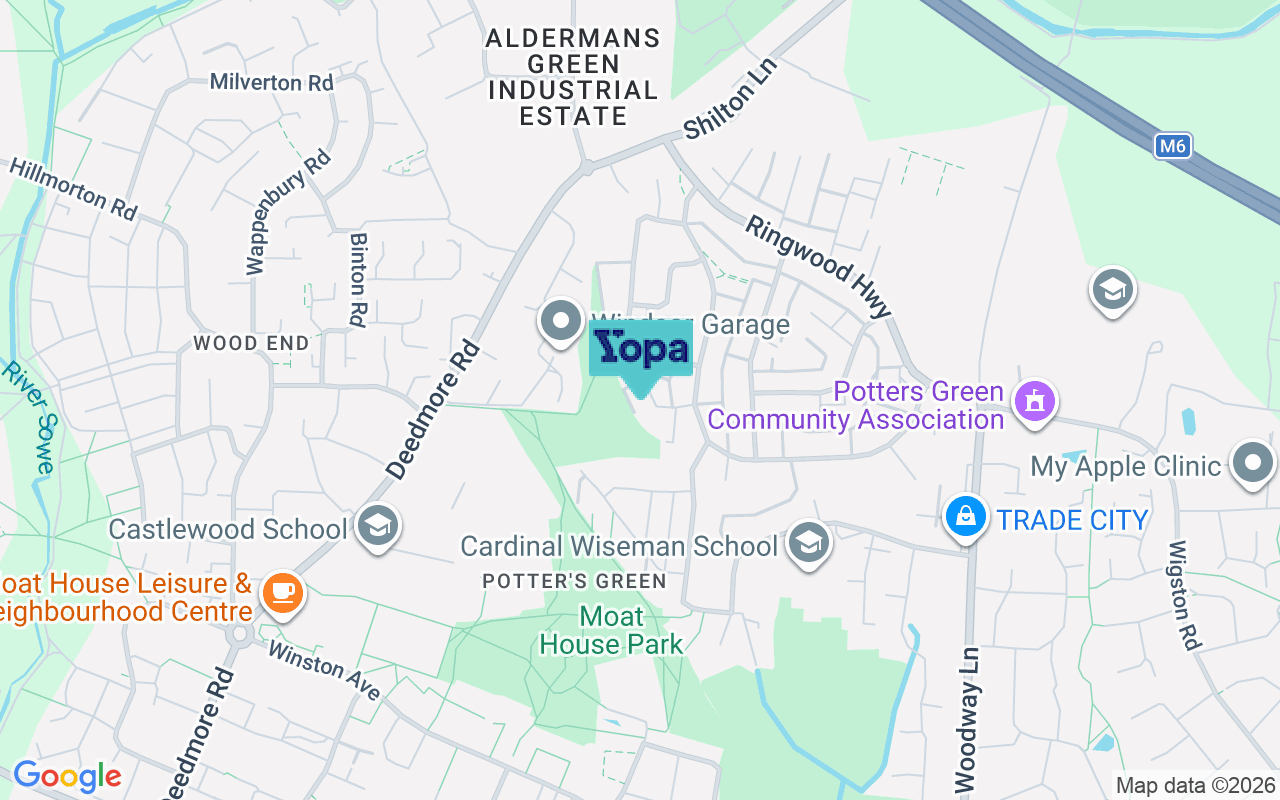 Map showing the location of CV2 2FJ