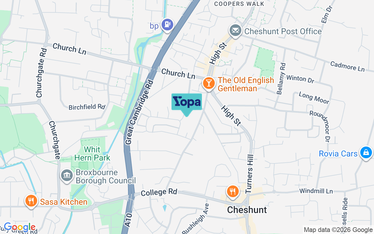 Map showing the location of EN8 9QJ