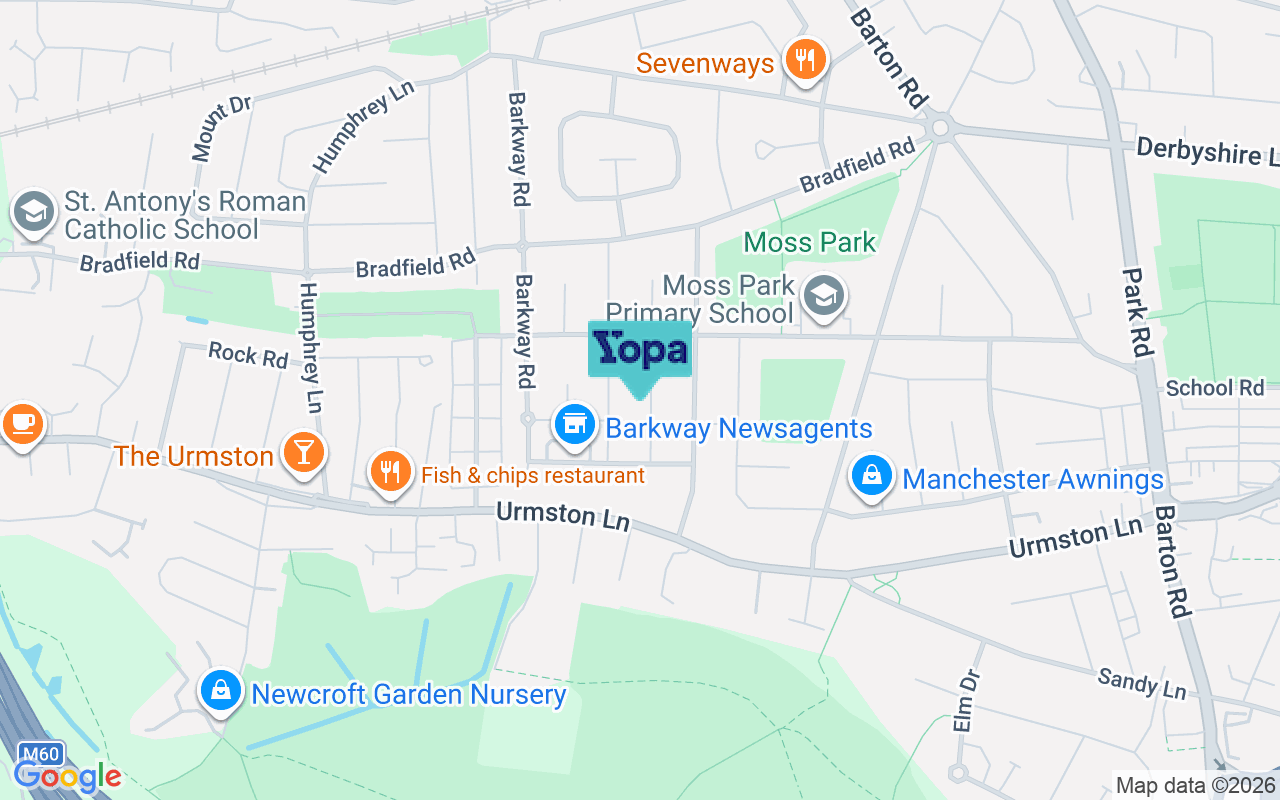 Map showing the location of M32 9DP