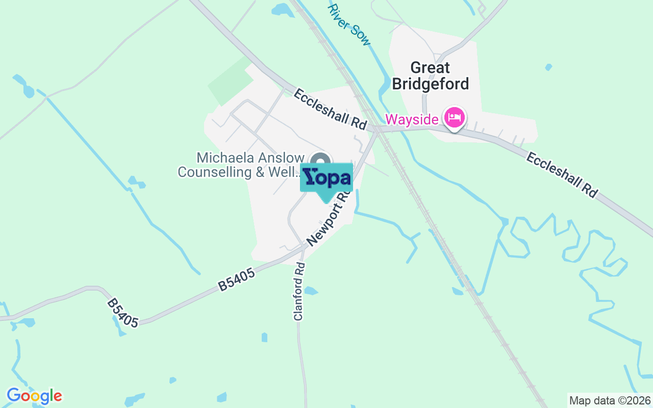 Map showing the location of ST18 9PR