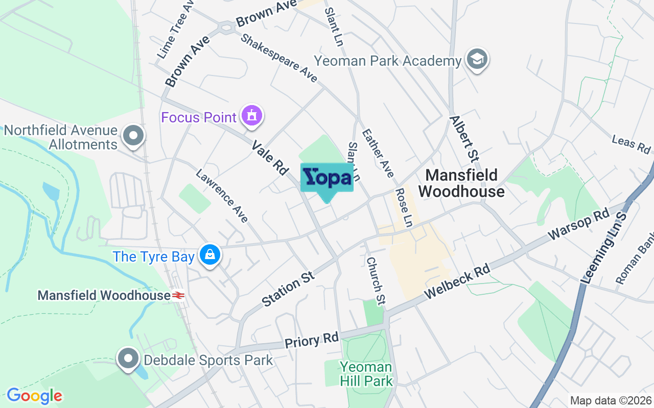 Map showing the location of NG19 8EQ