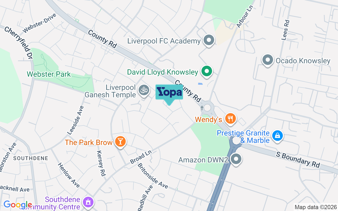 Map showing the location of L32 8TP