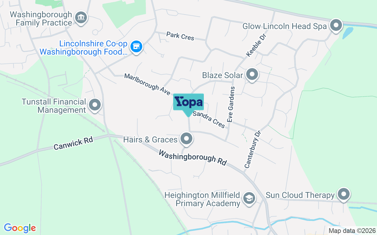 Map showing the location of LN4 1RD