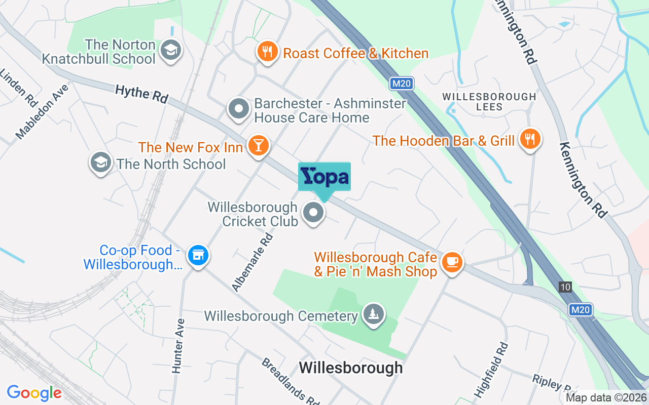 Map showing the location of TN24 0QH