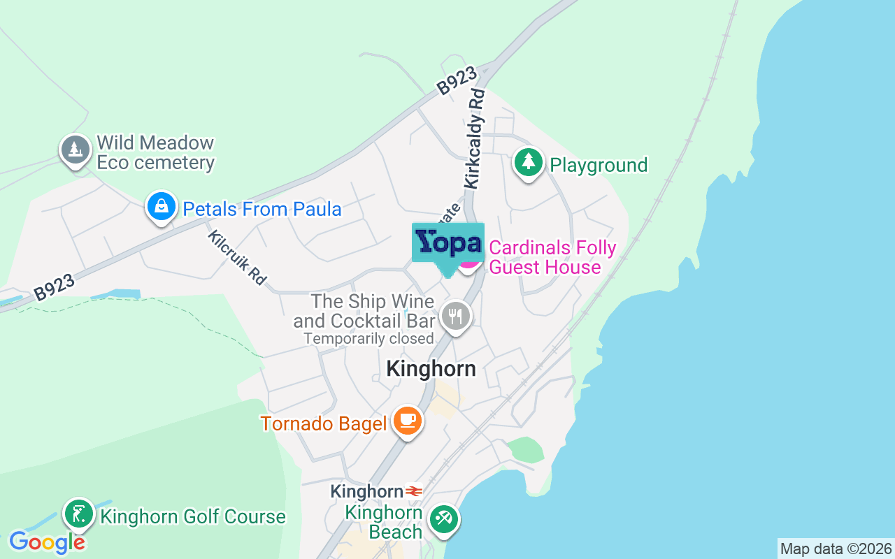 Map showing the location of KY3 9XT