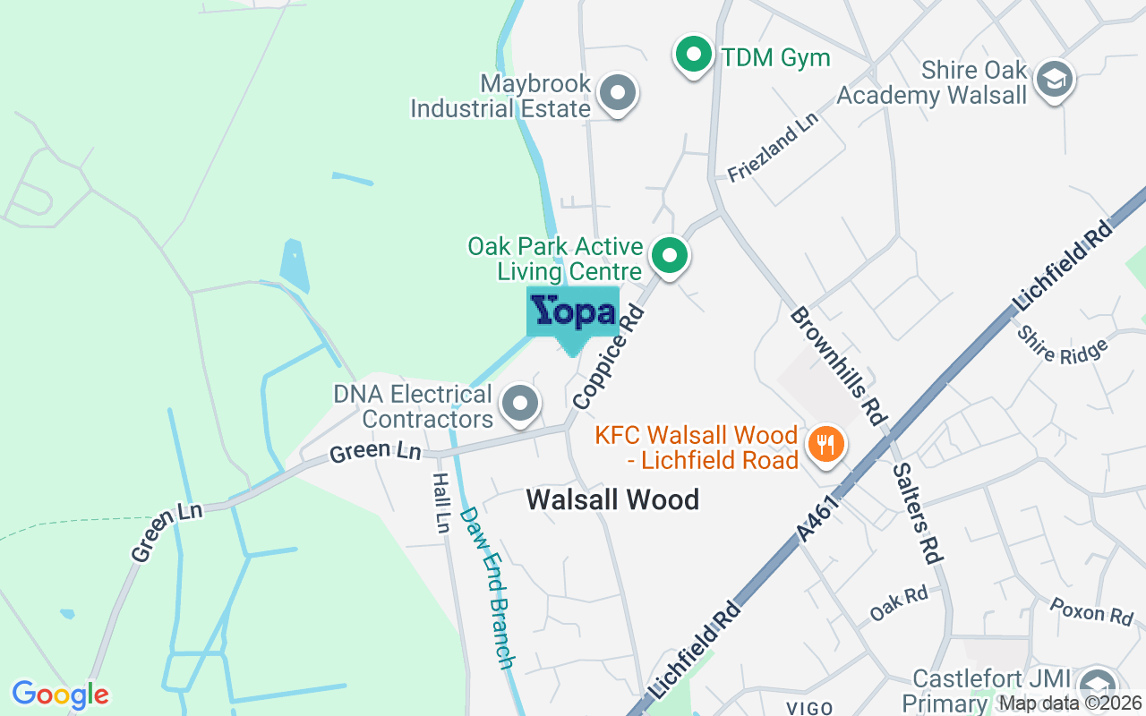 Map showing the location of WS9 9BS
